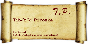 Tibád Piroska névjegykártya