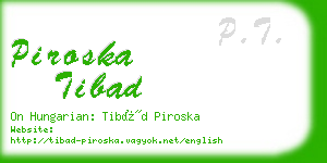 piroska tibad business card